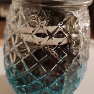 Elegant Blue Glass Jar